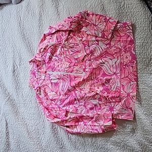 Lilly Pulitzer girls popover pink cats size XL (12-14)